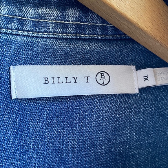Billy T Denim Happy Camper Embroidered Shirt Shacket Overshirt MSRP $142 - Picture 16 of 16